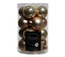 Boule en verre 3,5 cm (Brillant - Mat) (Paquet de 16) Perle