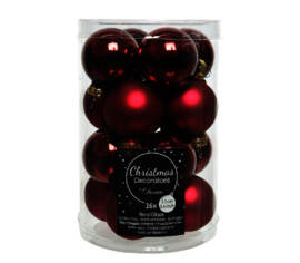 Boule en verre 3,5 cm (Brillant - Mat) (Paquet de 16) Bordeaux