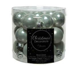 Boule en verre 2,5 cm (Brillant - Mat) (Paquet de 24) Blanc d'hiver