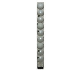 Boule en plastique 6 cm (Brillant - Mat - Paillettes) (Paquet de 10) Blanc d'hiver