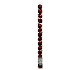 Boule en plastique 3 cm (Brillant - Mat - Paillettes) (Paquet de 14) Rouge Noël