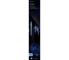 Lumières DEL Glaçons 76 lumières 8' Blanc froid avec fil clair (Paquet de 6 glaçons)