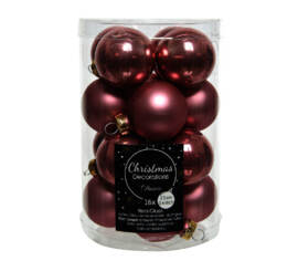 Boule en verre 3,5 cm (Brillant - Mat) (Paquet de 16) Rose velours