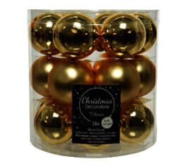 Boule en verre 4 cm (Brillant - Mat) (Paquet de 18) Or