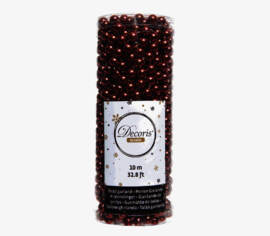 Guirlande de perles 0,8 cm X 10 m Rouge Noël