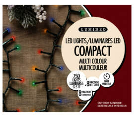Lumières Extérieures DEL Riz 750 lumières (avec minuterie et 8 fonctions) 52,5' Multicolores