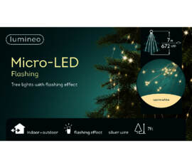 Branche illuminée DEL Micro (672 lumières scintillantes) 215 cm Blanc chaud