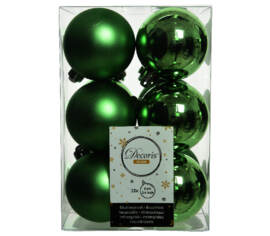 Boule en plastique 6 cm (Brillant - Mat) (Paquet de 12) Vert Gui