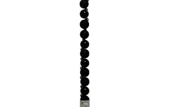 Boule en plastique 3 cm (Brillant - Mat - Paillettes) (Paquet de 14) Noir