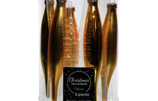 Stalactite en verre 15 cm (Brillant - Mat) (Paquet de 6) Or